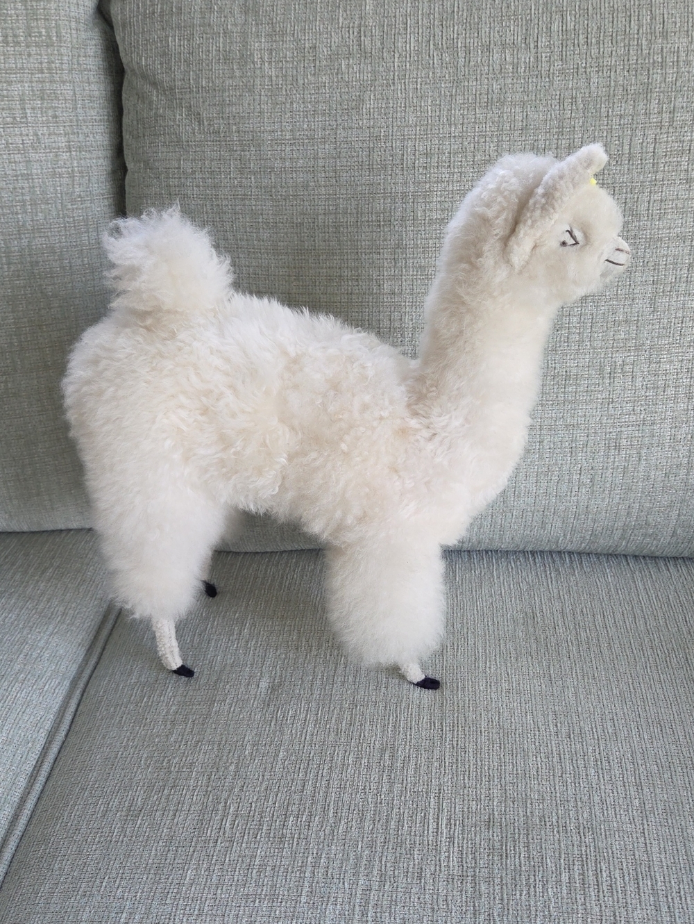 Plush White Alpaca Stuffed Animal